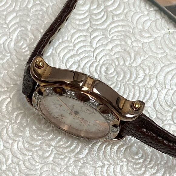 BCBGMaxAzaria Crystal Accented Rose Gold-tone Stainless Steel Chronograph Watch - Picture 15 of 16